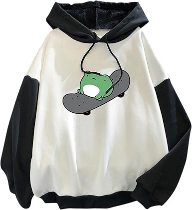 Amazon.com: POTONB Lindas sudaderas para mujer con capucha y diseño de rana  de dibujos animados : Productos para Animales