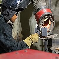 Vista 2 de Klein Tools H80612 Martillo astillador de soldadura, martillo de escoria de cabeza de acero de 10 onzas con mango de agarre de nailon resistente al