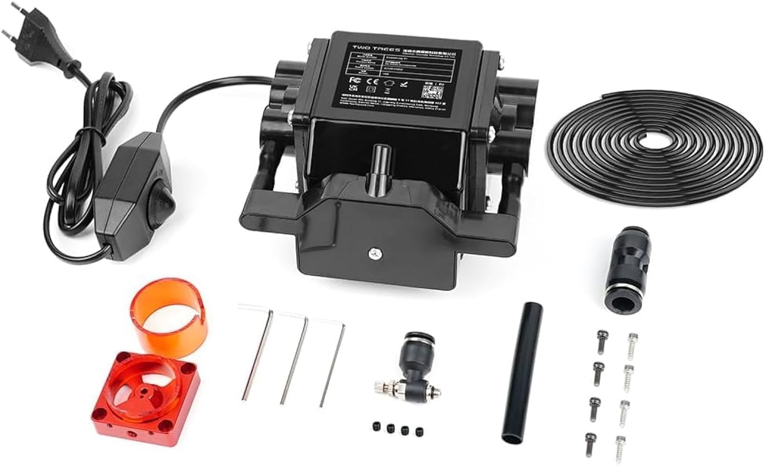 Air Assist Set, 30 l/min Air Assist Set for TS2-10W, TS2-20W, TTS-25, TTS-55, TTS-10 engravers, removes Smoke and dust, Quiet and Easy to Install (Black)