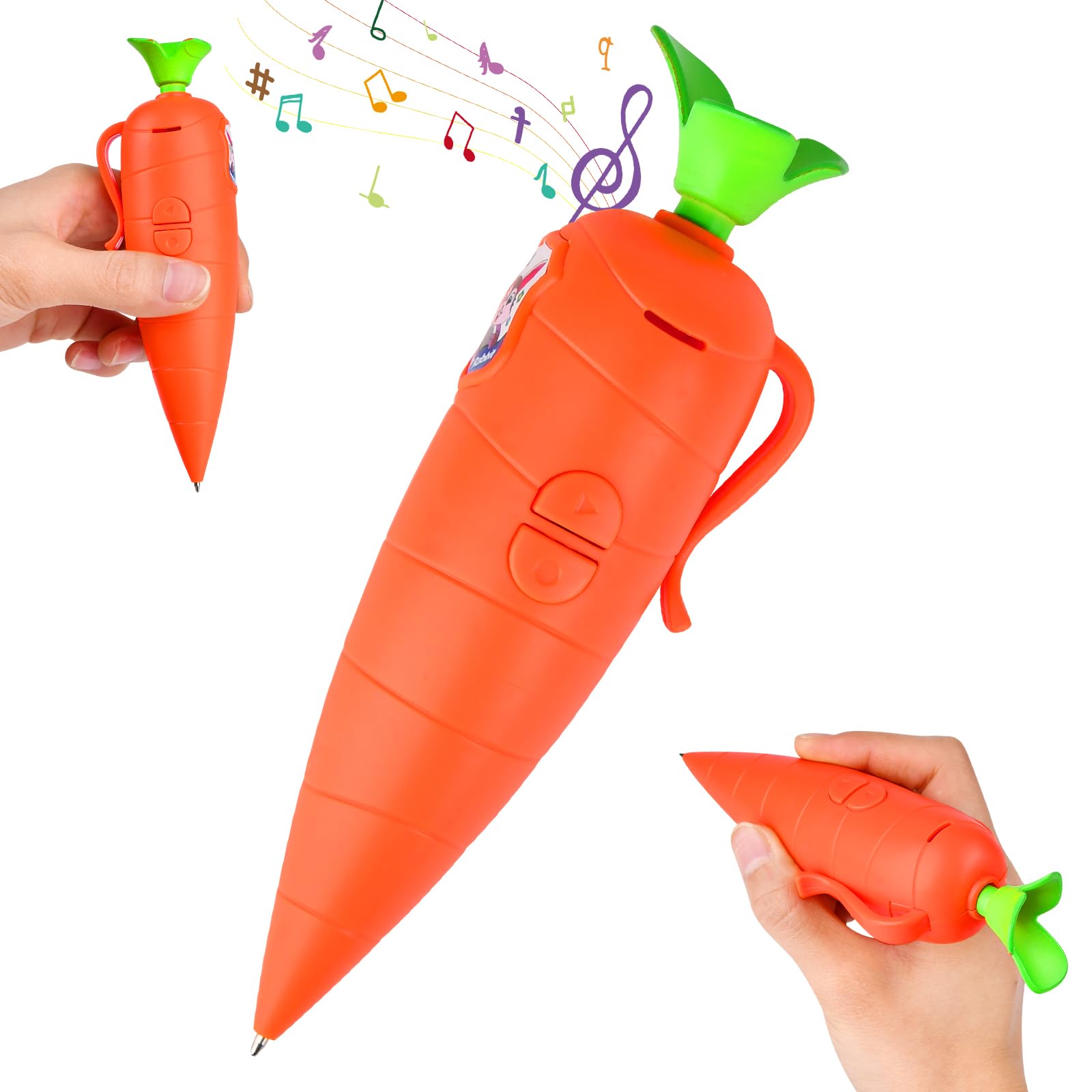Carrot Recorder Pen Toy, Carrot Pens, 60 Second Carrots Recorders for Children, Carrots Dictaphone Voice Recorder & Writing Ballpoint Pens, Easter Gifts for Kids Fun Creative Gifts for Students Kids