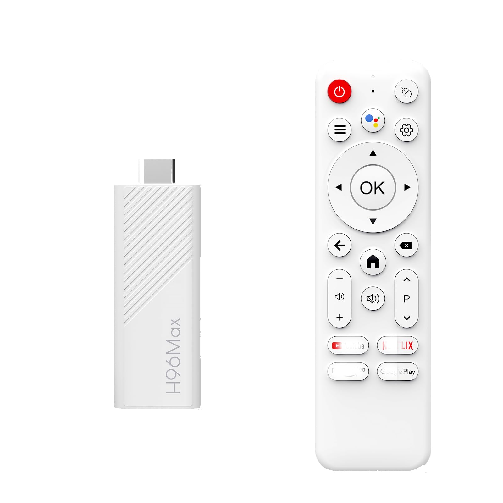 H96 MAX Android 14.0 TV Stick ATV Quad-Core WiFi6 2.4G/5.8Ghz BT5.0 4K AV1 Ultra HD Voice Control Smart Home Player