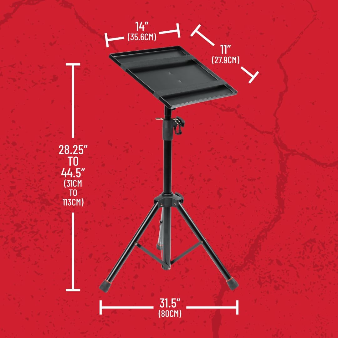 Gator Frameworks Laptop & Projector Tripod Stand with Height & Tilt Adjustment (GFWLAPTOP1500)
