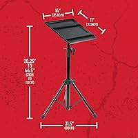 Vista 6 de Gator Frameworks Soporte de trípode para laptop y proyector con ajuste de altura y inclinación (GFWLAPTOP1500)