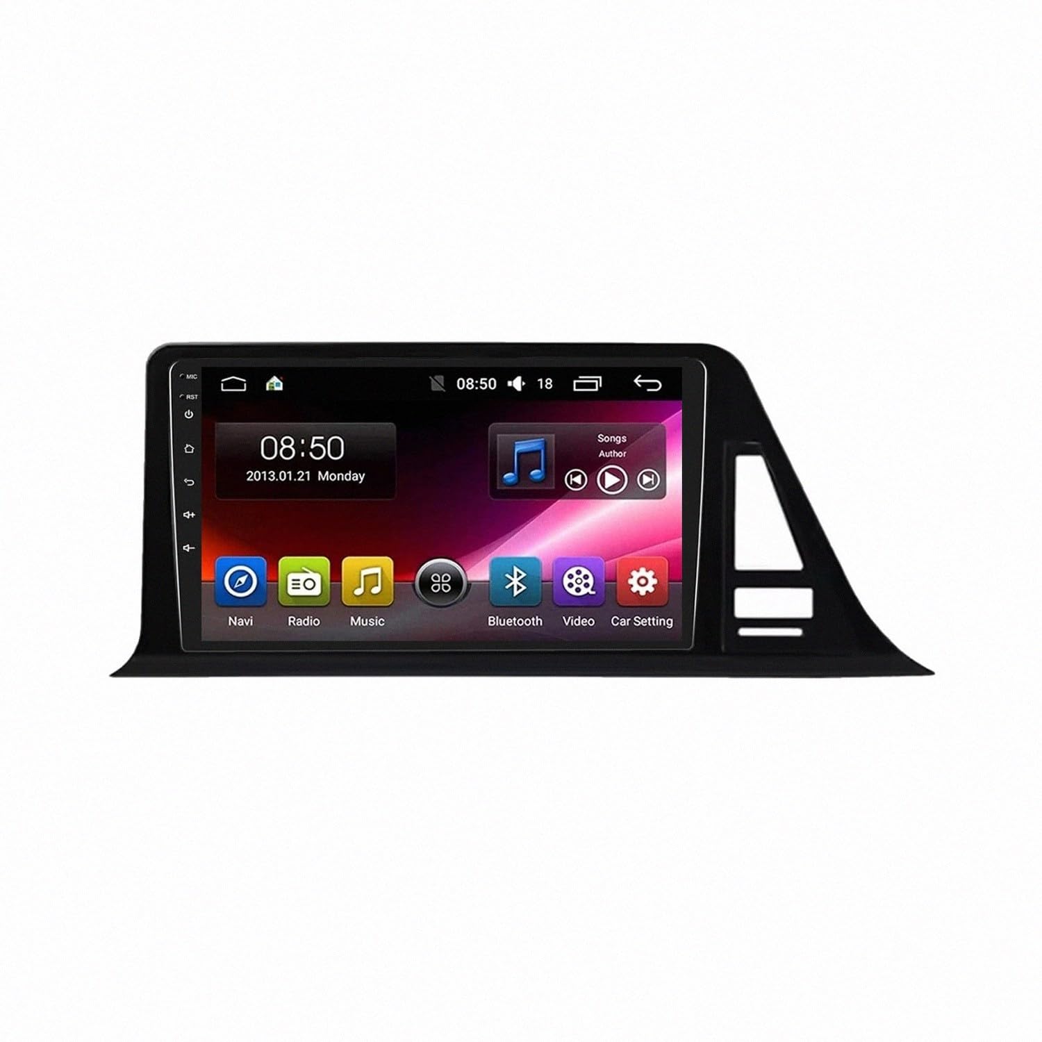 Car Stereo Carplay Radio de Coche para Toyota CHR 2018 Soporta Bluetooth, Control Volante, USB, WiFi, 4G, Mirror-Link, GPS Navegador/Radio FM, 4 Nuclear 4G+64G