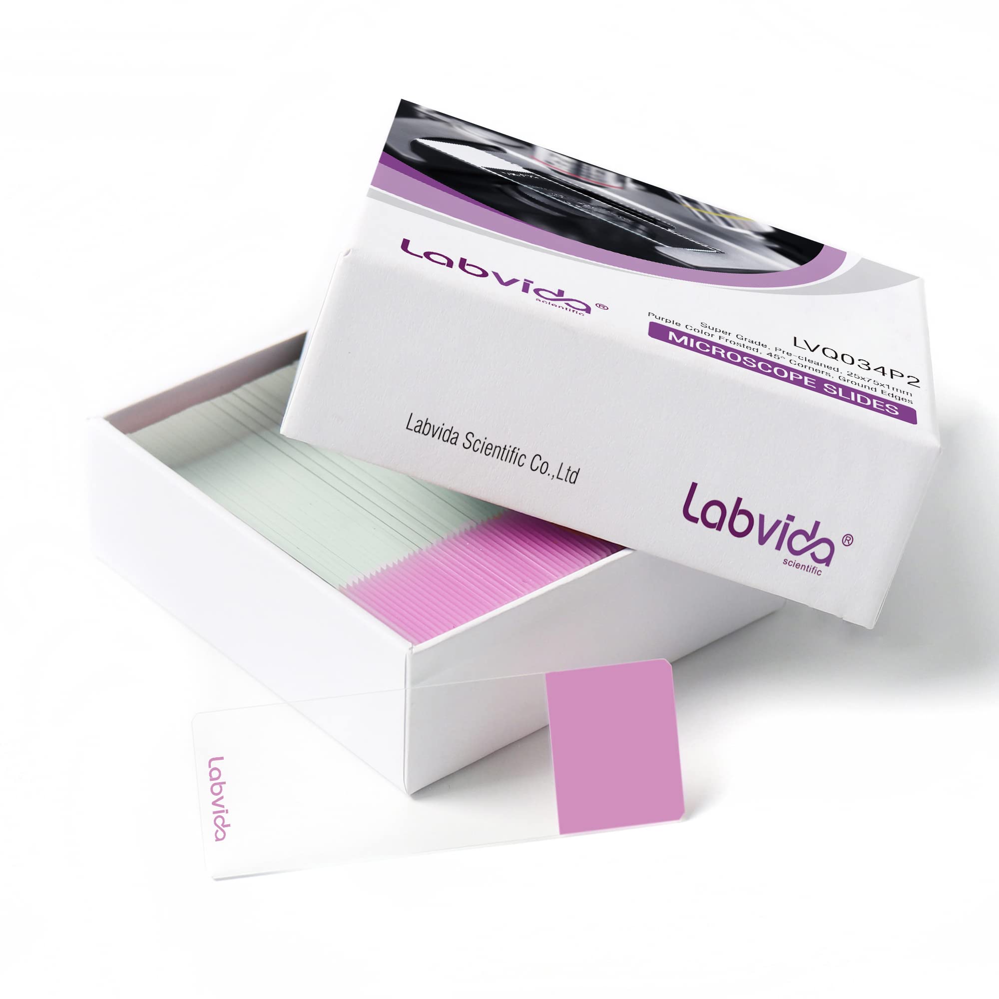 LabvidaLabvida 144pcs, Purple Color Frosted Slides