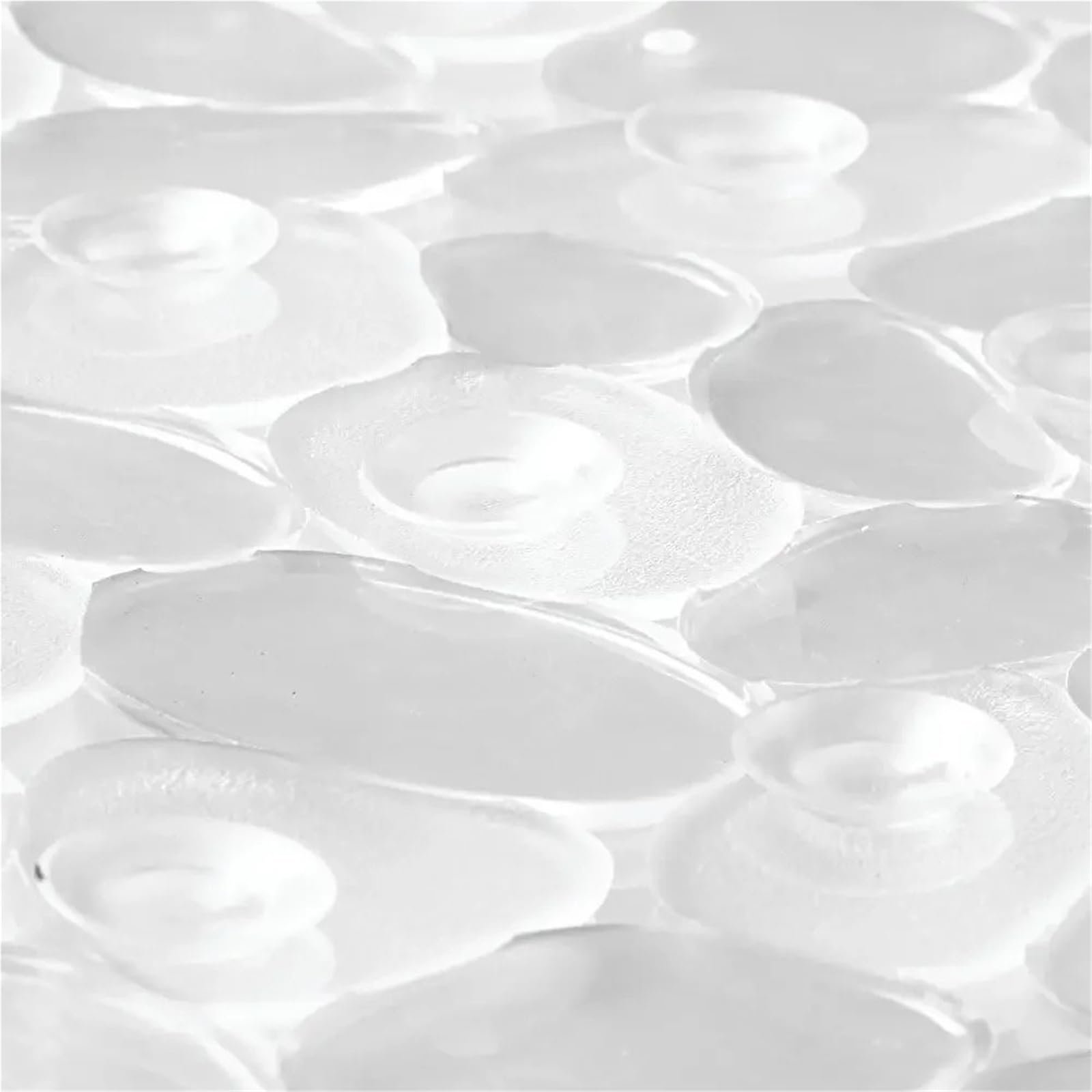 Tappeto Antiscivolo Vasca Tappetino doccia in PVC trasparente 20,5x21" | Ventose potenti e fori di drenaggio rapido antiscivolo(Black)
