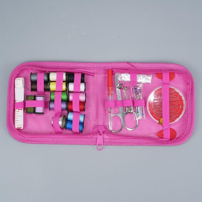 Home Rose Red Multi Functional Convenient Travel Sewing Kit Set