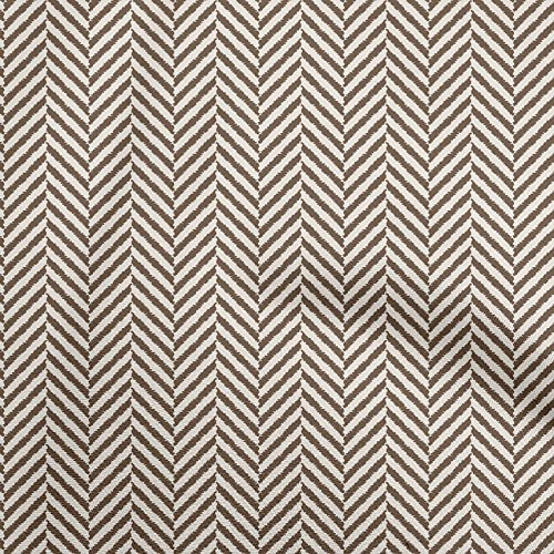 oneOone Cotton Cambric Brown Fabric Check Dress Material Fabric Print Fabric By The Yard 42 Inch Wide-8610