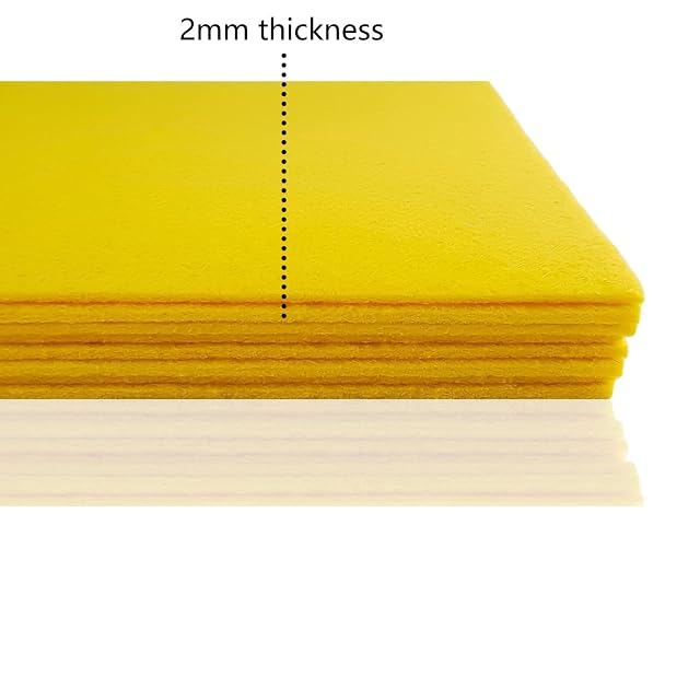 Foto 4 de 7 de Jtnohx Fieltro Rígido, Hojas de Fieltro para Artesanía de 2mm,8 piezas Cuadrados de Tela de Fieltro…