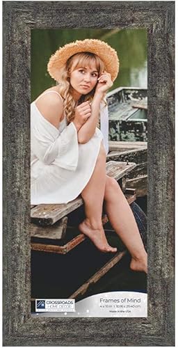 Crossroads Home Décor Marco de fotos de 1 a 4 x 10 pulgadas, para galería de fotos de pared de Instagram con marco de fotos de vidrio, uso para