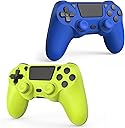 SHINXIN 2 Pack Wireless Controller Compatible with PS4/Slim/Pro/PC with Dual Vibration/3.5mm Audio/Type-C Port and 2 pcs Type-C Cable
