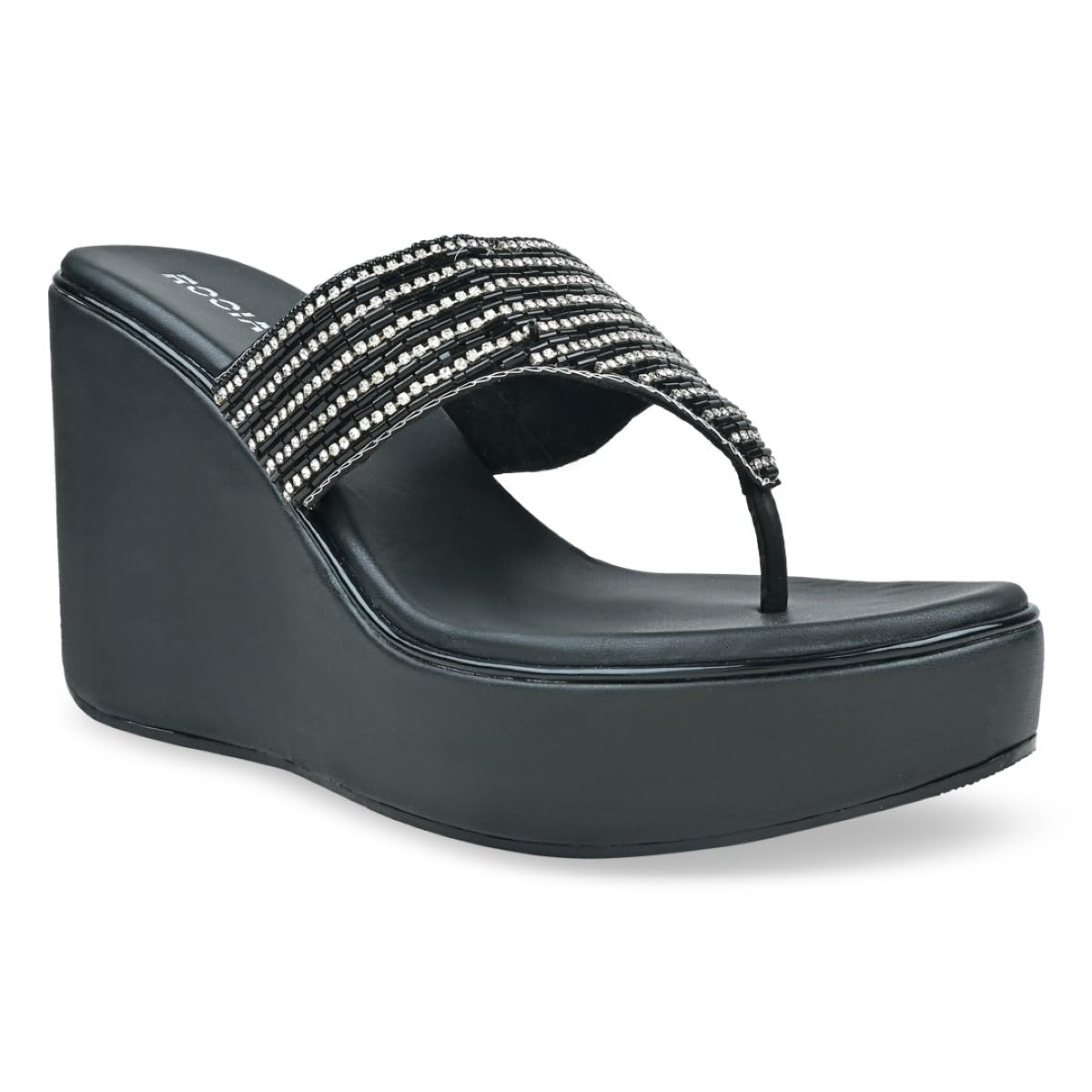 ROCIA By Regal Black Women Diamond Encrusted High Platform (B0CD63DQ75) Amazon Price History, Amazon Price Tracker