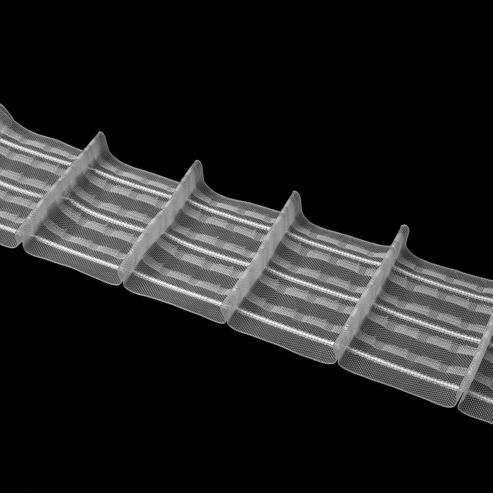 Oz-Is Dar Tekstil Gardinenband 50 Meter Bleistiftfalte 80 mm 1:1.5 100% Polyester Transparent Faltenband zum Annähen für Vorhänge und Gardinen 3951MP