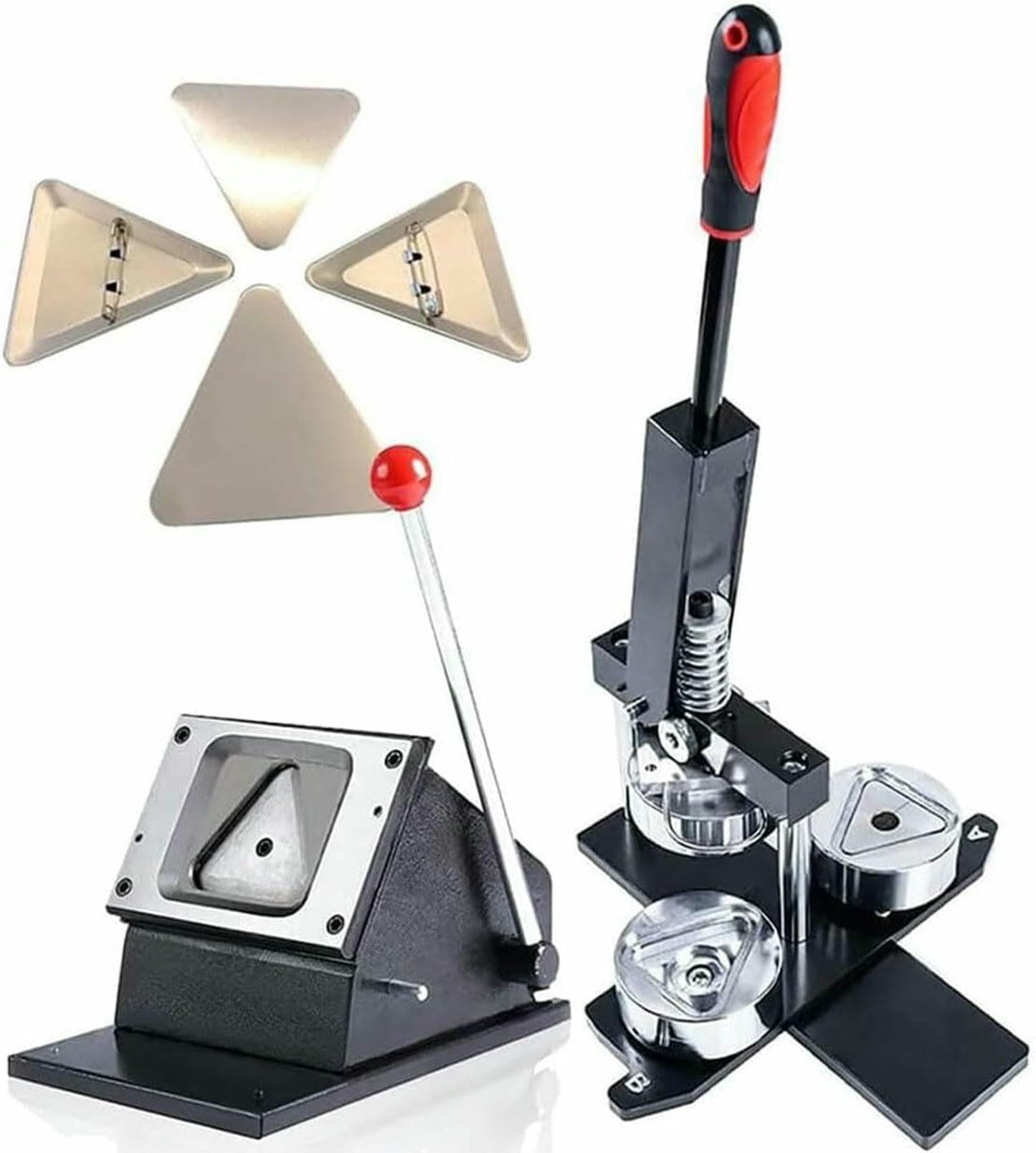 JKJZSALJ Fridge Magnet Machine Badge Maker Machine Button Maker Machine,Diy Pin Maker Kit With Graphic Punch Die Cutter And 100Pcs Components,Fridge Photo Magnet Machine Fo,Triangle,Triangle