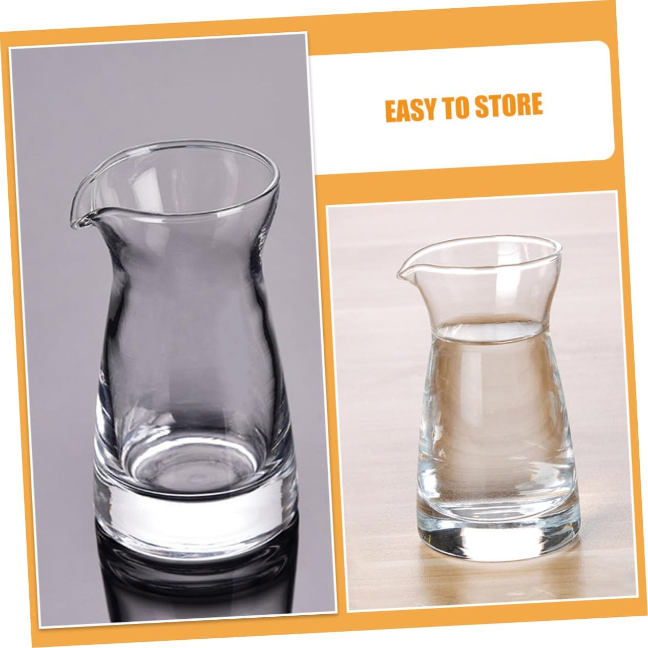 6PCS Clear Glass Pitchers Versatile Glass Dispensers for Milk Sauce and Wine Capacity Stylish and Functional Kitchen Pitchers for Everyday Use