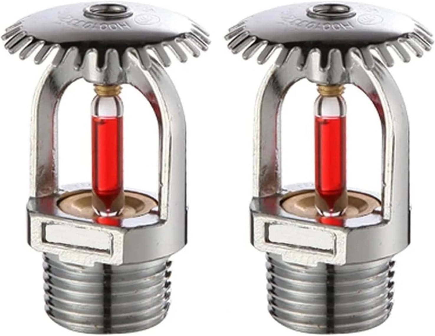 5Pcs 155℉/68℃ Fire Sprinkler Heads - 1/2" NPT Upright Water Spray-Up Design