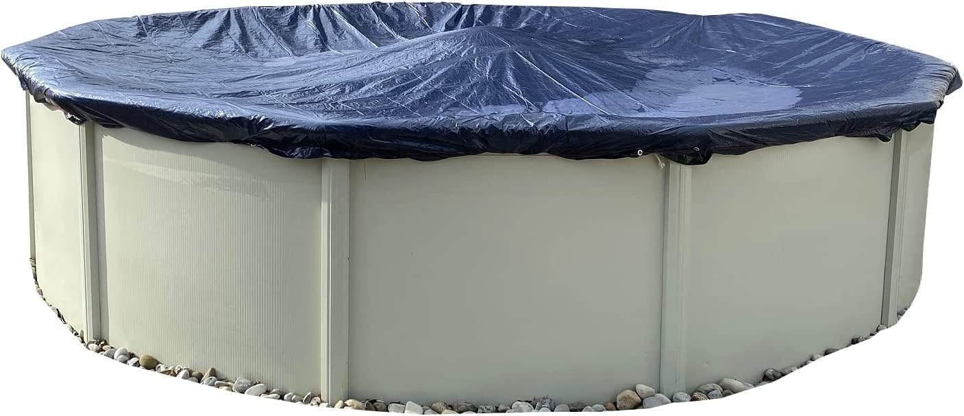 Winter Pool Cover for Above Ground Pools, 10’ Ft., Round Winter Aboveground Pool Cover, 8-Year Warranty, Includes Winch and Cable, Superior Strength & Durability, UV Protected Winter Cover 10'