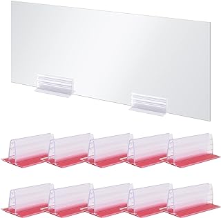WANDIC Acryl-Plattenhalter, 10 Stück, robust, selbstklebend, Niesschutz, Schild, Halterung zur Befestigung von Acrylplatten und Platten