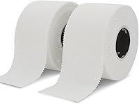 Vista 7 de Meister Elite Athletic Tape - Cinta de entrenamiento transpirable de alto adhesivo, paquete de 2 rollos, color rojo