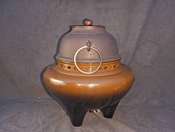 茶道　風炉釜　朝鮮風炉 茶道具 風炉 切合風炉 切合釜 朝鮮風炉 真形釜据え 大國藤兵衛作