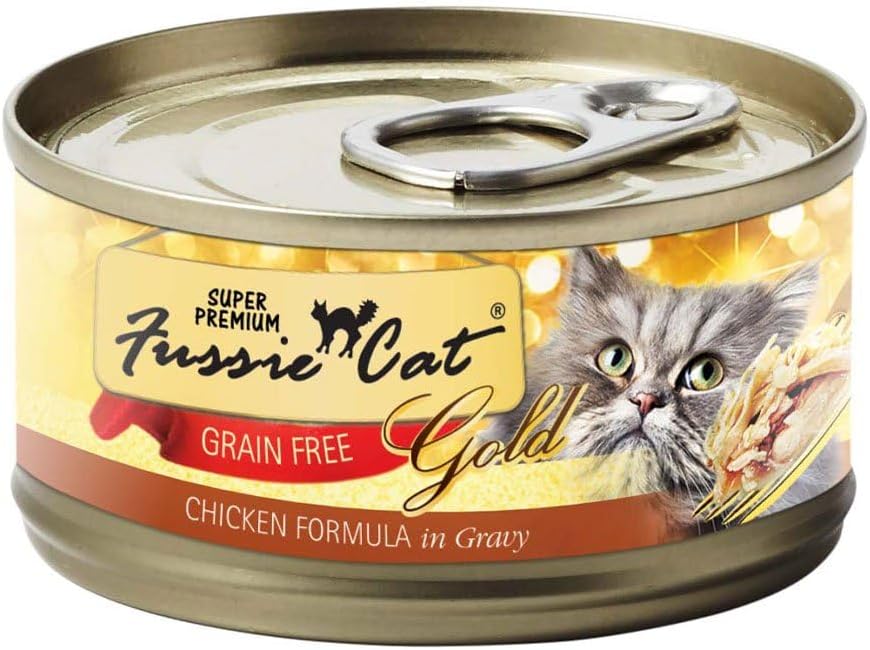 Fussie Cat Chicken Gold Label 2.8 oz Case 24