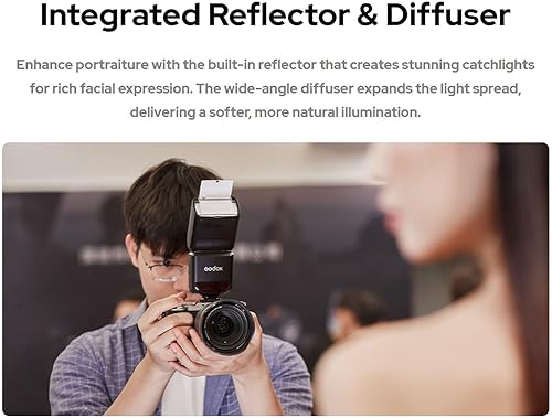 Miniatura 9 de Godox TT520III Flash de cámara, tiempo de reciclaje de 1.8s, 400 flashes a potencia completa, receptor incorporado y transmisor RT para Canon Nikon