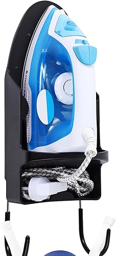 Soporte de pared para tabla de planchar, colgador de hierro con estante para tabla de planchar, resistente al calor, soporte de pared para máximo 5