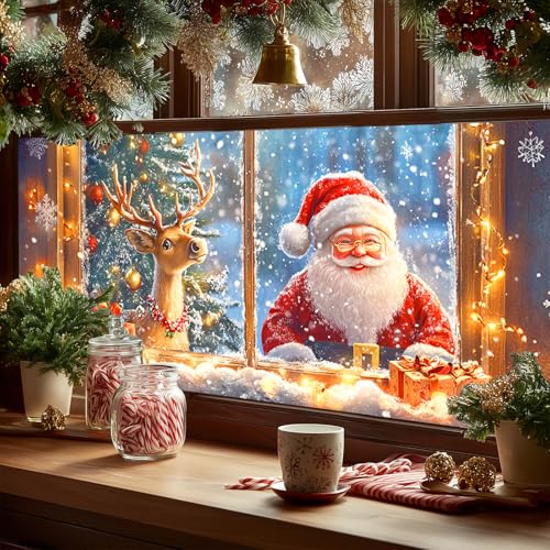 Vinilo Decorativo Navidad Santa Claus 39.3 × 17.7 pulgadas miniatura 5