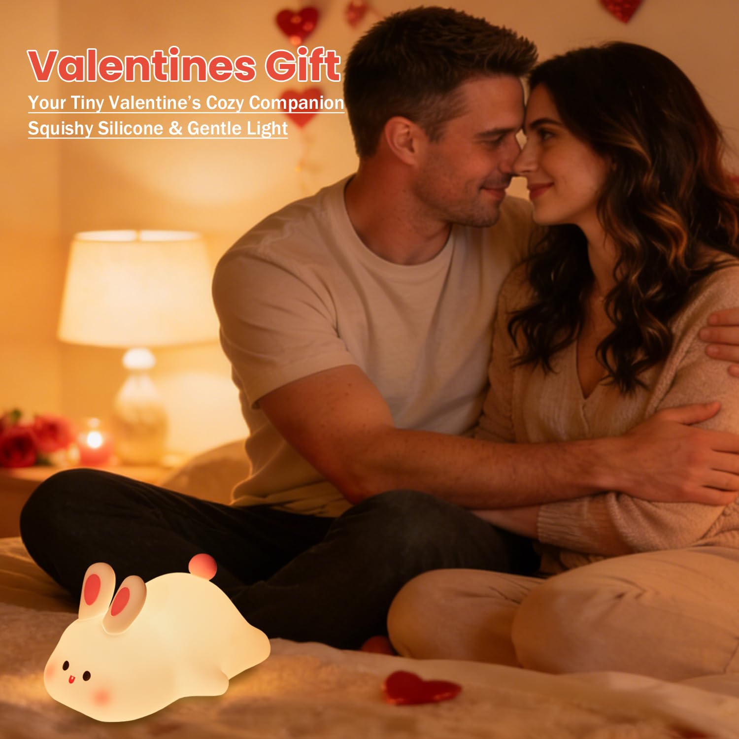 Big Face Rabbit Nachtlicht Niedliche Häschen Geschenke Silikon Squishy Kaninchen Lampe Wiederaufladbar Dimmbar Tier Nachtlicht Baby Nachtlicht für Kinderzimmer Stillen Schlafzimmer Wohnzimmer