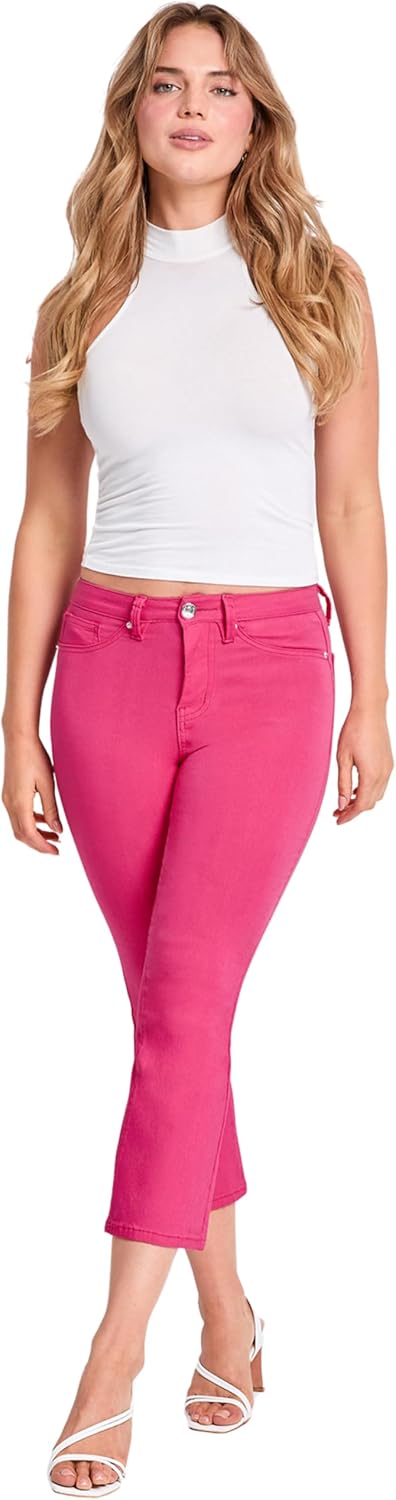 YMI Womens YMI Jeans Hyperstretch Cropped Mini Boot - Image 7