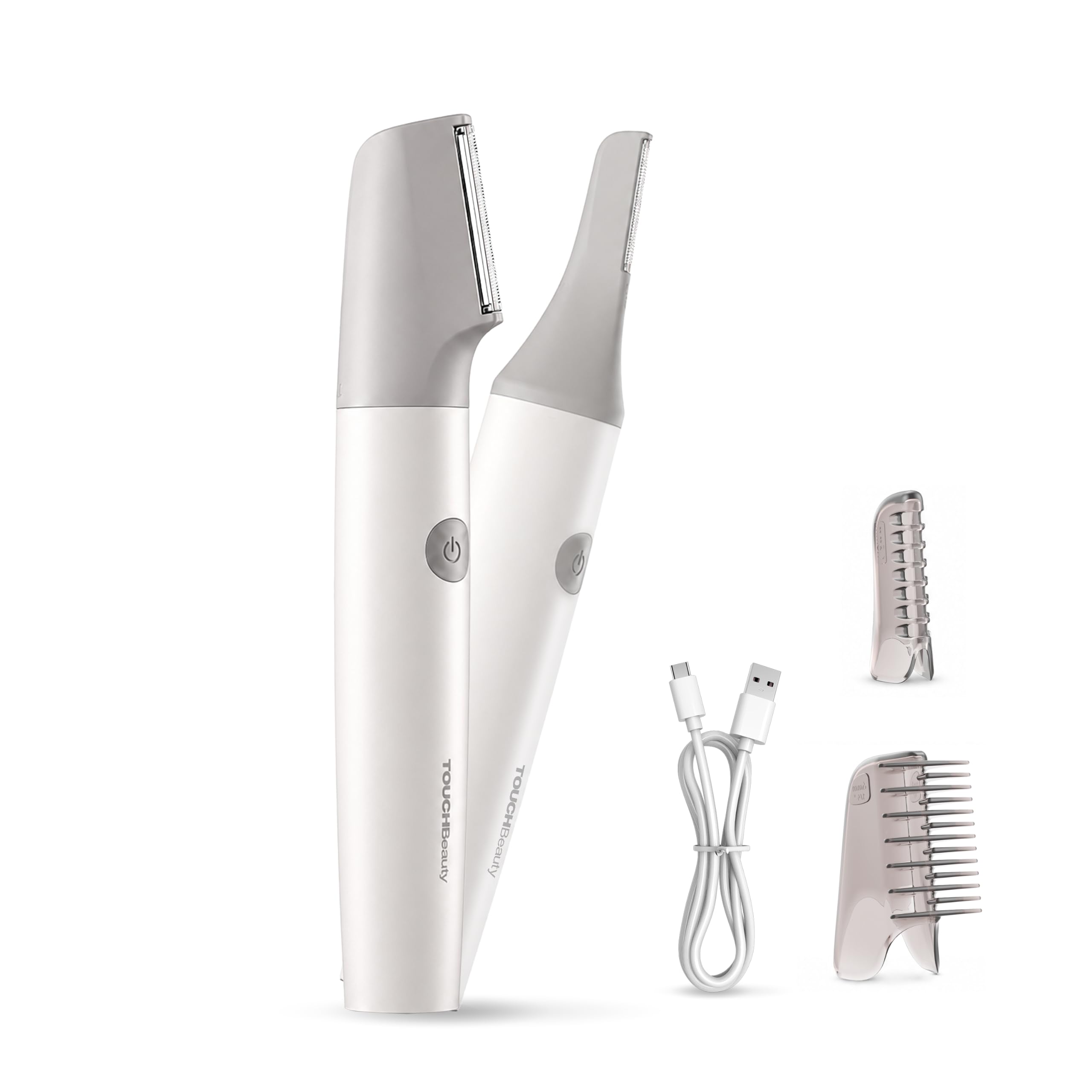 Photo 1 of TOUCHBeauty Bikini Trimmer for Women - 2-in-1 Rechargeable Electric Shaver with Stainless Steel Heads (26mm & 36mm), Waterproof IPX6, USB-C Charging, Painless for Sensitive Skin, 80-Min Runtime