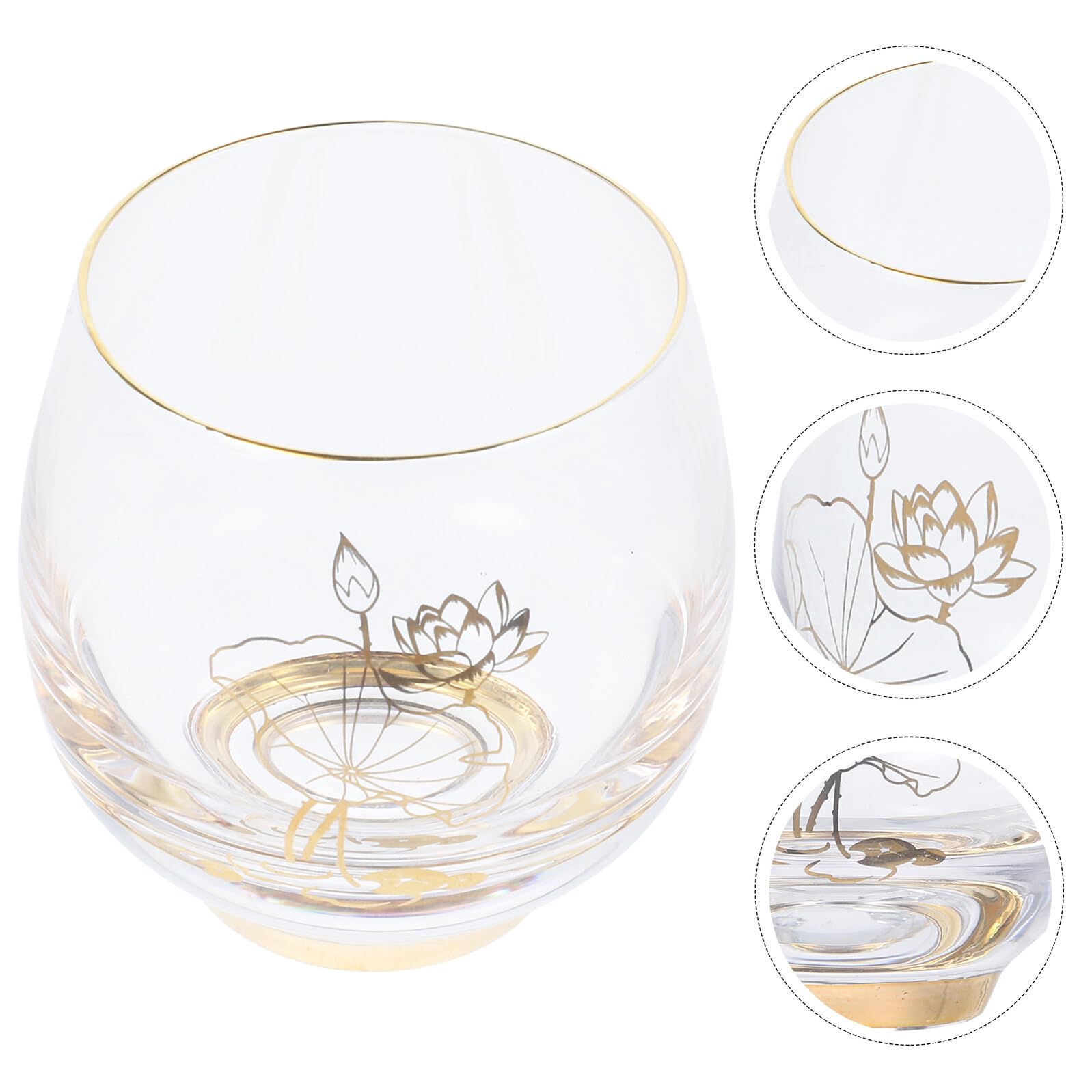 Gadpiparty Bicchiere in Vetro Decorato per Whisky e Tè Tazza da Bar e Casa Resistente e Versatile per Caffè Latte Acqua e Bevande per Uso Domestico e Professionale
