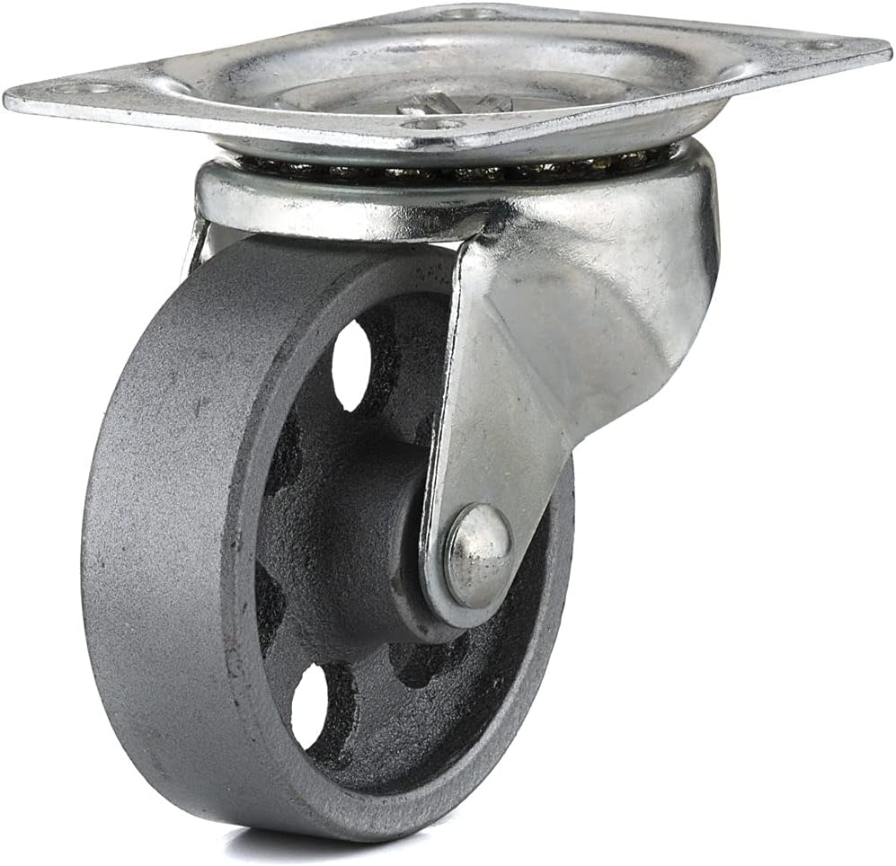 Richelieu Hardware (102 mm) F24832 Industrial sintered Iron Swivel Casters, 4-1/32 Wheel Diameter, Metal