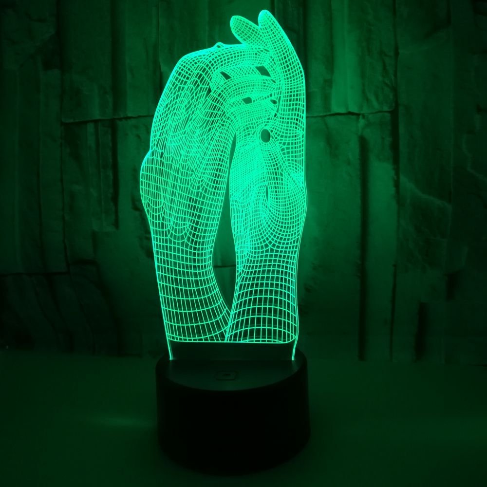 YTDZLTD Illusione Ottica 3D Pallamano Luce Notturna 16 Colori Mutevoli Telecomando USB Potere Toccare Cambiare Arredamento Lampada LED Lampada da Tavolo Bambini Compleanno Natale Regalo