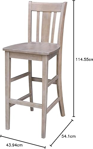 Miniatura 22 de International Concepts San Remo Taburete alto de bar, gris pardo lavado gris topo lavado,Espresso,Marrón,Beige,Negro -,Hickory/piedra