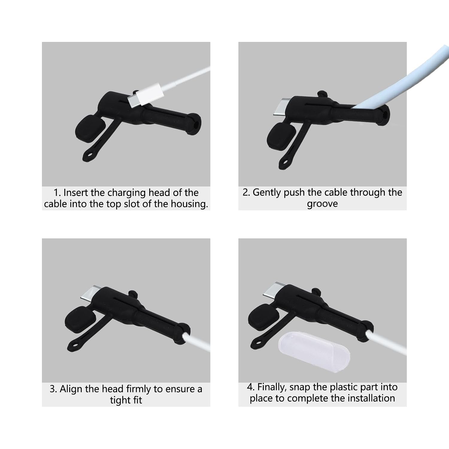 6 Pairs Charger Cable Protectors, Double-End Silicone 3 in 1 Data Cable Protection Cover Cord Organizer Compatible with Dual C Interface Laptops(Three Colors)