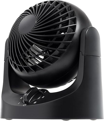 IRIS USA WOOZOO Small Desk Fan, Air Circulator, 3 Speeds, 32ft Max Air Distance, 120° Adjustable Tilt, 27.5db Quiet Motor, Small Fan for Bedroom,