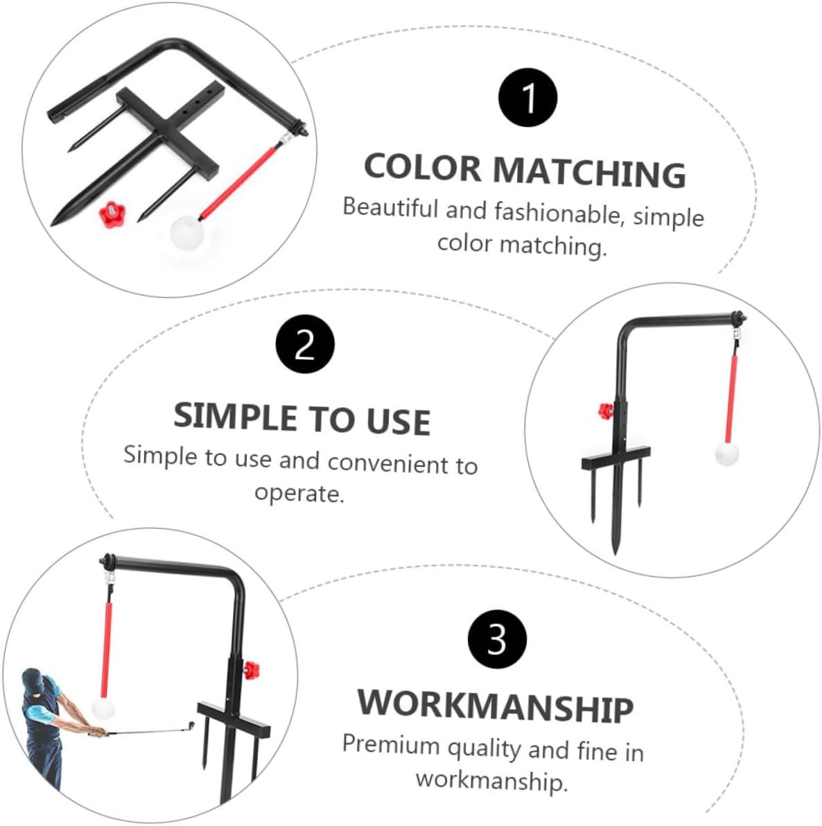 1Pc Iron Swing Trainer Tool for Golf Practice for Beginners Professionals Enhances Swing Performance Easy to Use Stylish Design for Training