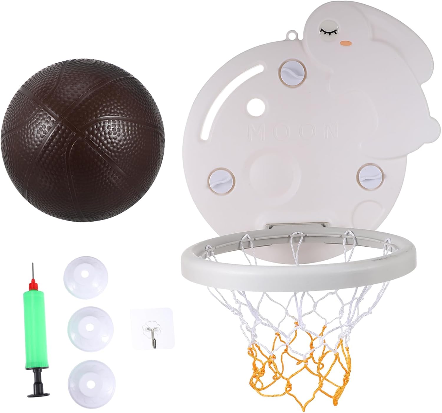 Hemoton 1Set Wall Mounted Cartoon Basketball Hoop for Punch Indoor Basketball Frame Design for Home Use for Boys and Indoor Play