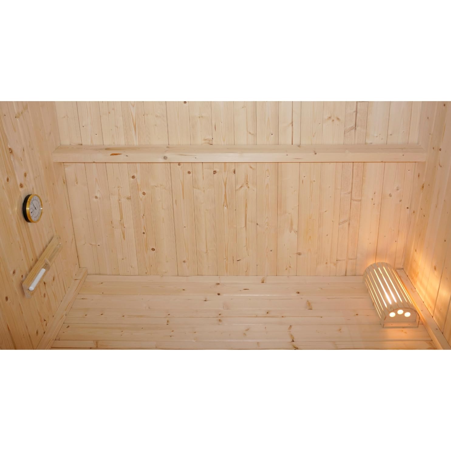 SANOTECHNIK Sauna finlandesa para exterior Helsinki, 165x175x219 cm, para 2-3 personas, horno de 4,5 kW, madera de abeto