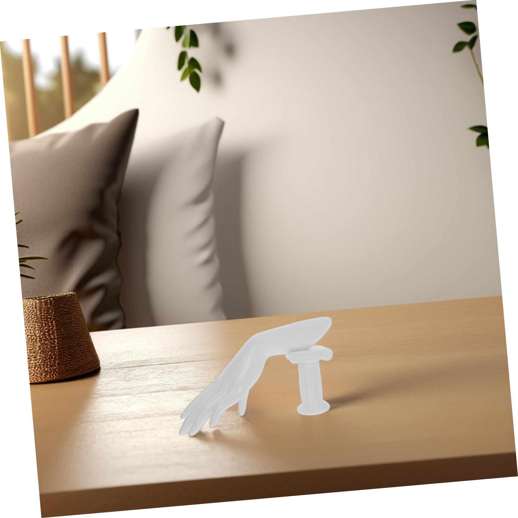 Soporte Para Anillos Con Forma De Mano De Hombre - Vinilo, 28 Cm, Para Exhibición De Joyas, Ligero Y Decorativo