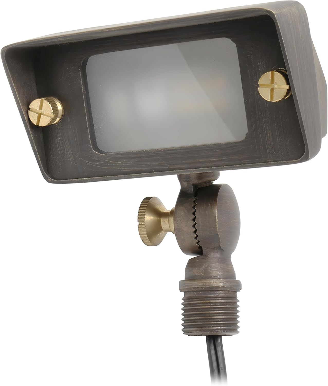 Lightkiwi R9872 Brass Flood Light & Wall Wash Outdoor Lighting Fixture for 12 Volts Low Voltage Landscape Lighting (Light Bulb Not Included)