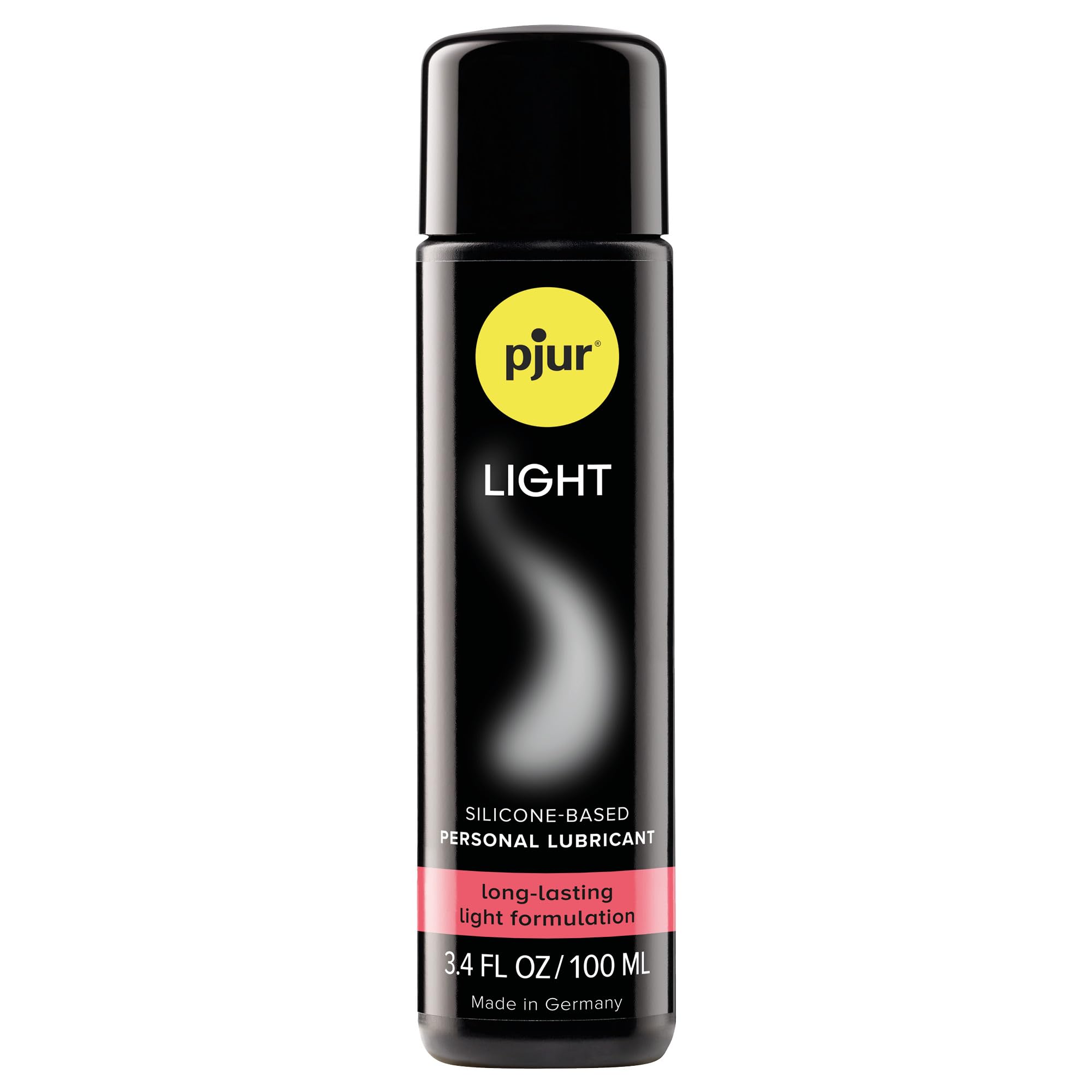 pjurLight Concentrated Silicone Personal Lubricant Less Viscous Formula for More Skin-to-Skin Contact Lube for Sex & Massage | 3.4 fl oz/100ml