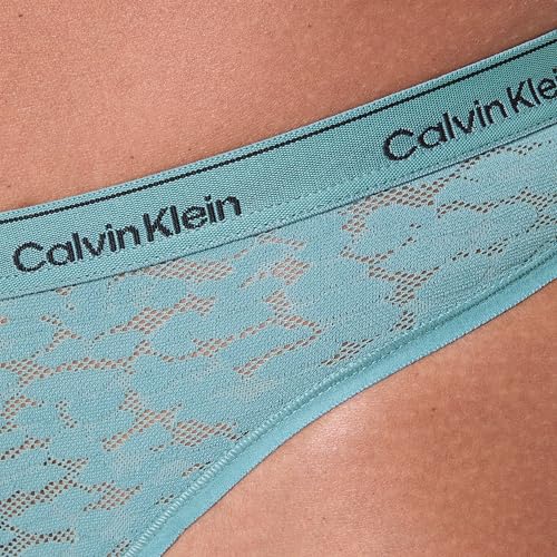 Calvin Klein Slips Brésiliens Lot de 3 Femme Low-Rise sous-Vêtement, Multicolore (Slate Turquoise/Frozen Fjord/White), XS
