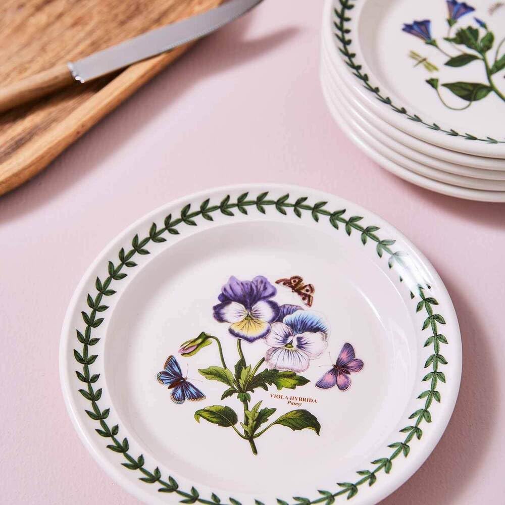 Portmeirion Home & Gifts BG05082 Botanic Garden - Juego de 6 platos laterales (16,5 cm), color blanco