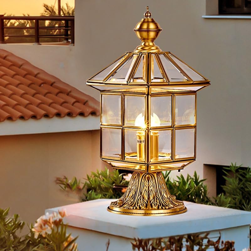 CITRA Modern Pillar Light Brass Gate Lamp Lantern Post Light
