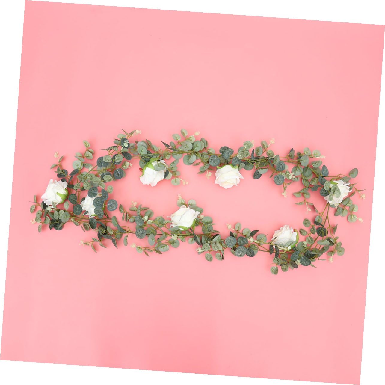 MAGICLULU 2 Pezzi Fiori Decorativi Rattan Simulati Falso Impostore Eucalipto Sospeso Viti Decorazione Camera All'aperto Arredamento Ghirlanda Di Glicine Artificiale Venni Foglie Decorazioni