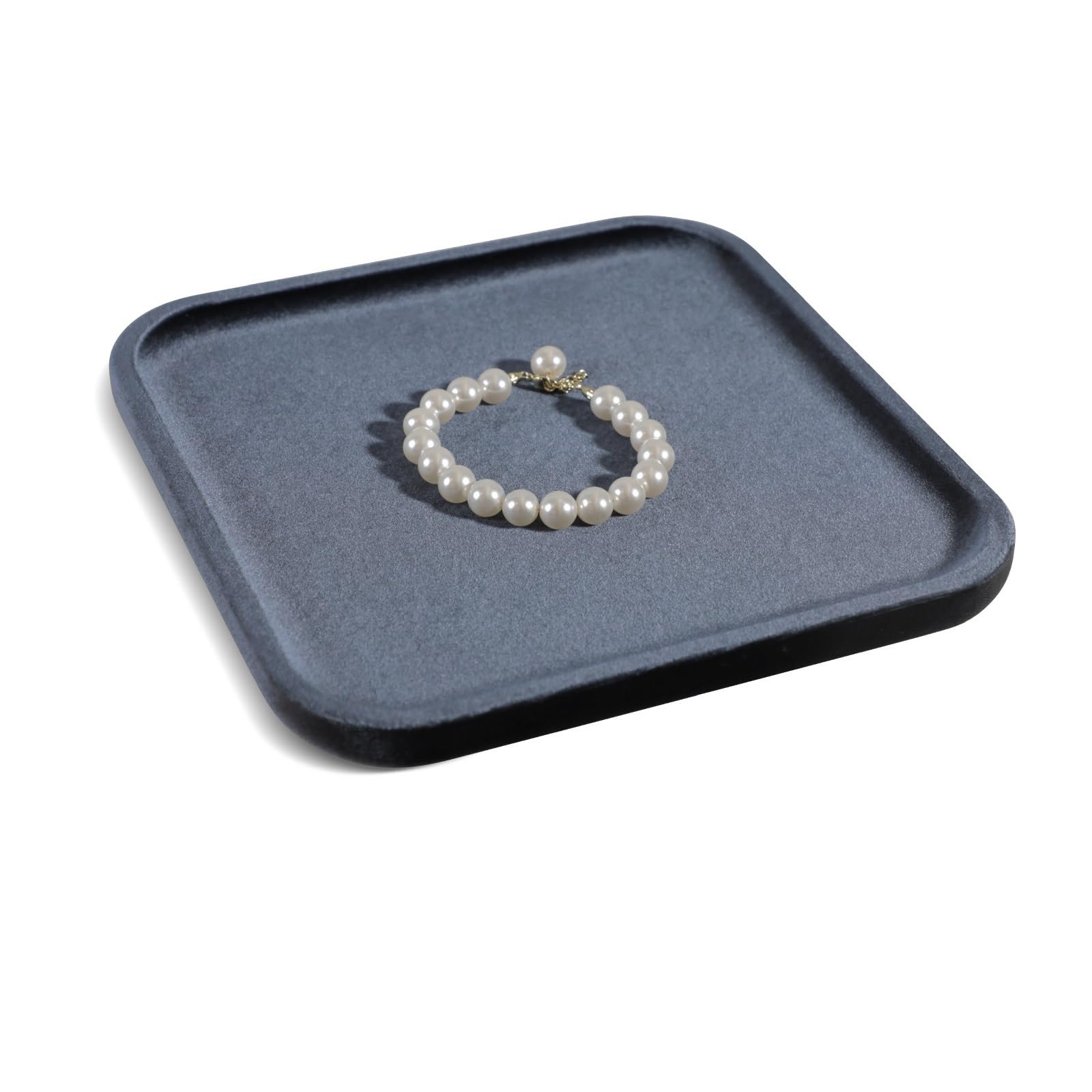 YGMNQAL Velvet Jewelry Tray Velvet Jewelry Flat Tray Ring Bracelet Necklace Earring Display Dish For Store Retail Counter Exhibition