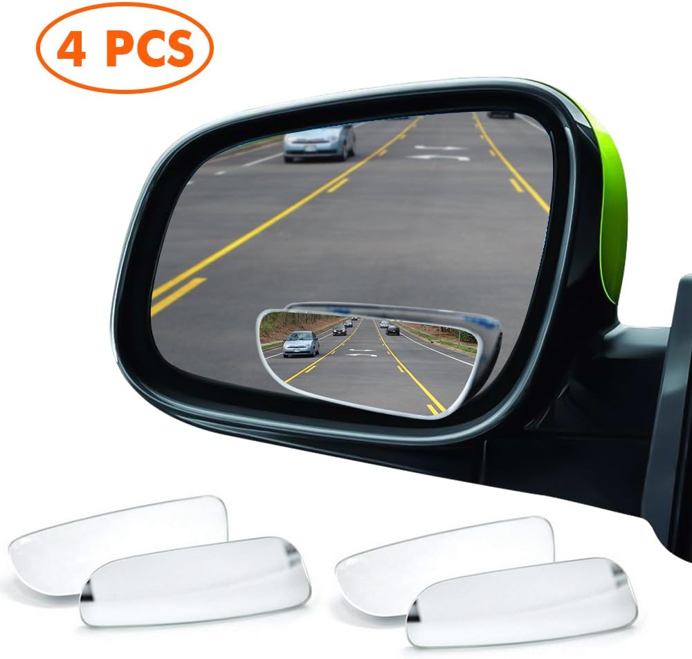 MYSBIKER Blind Spot Mirrors,Car Mirror Side View Blind Spot,Wide Angle Car Wing Mirror Blind Spot Stick On Side Mirror,Suitable for All Car SUV Trucks Motorcycle (4 Pack)