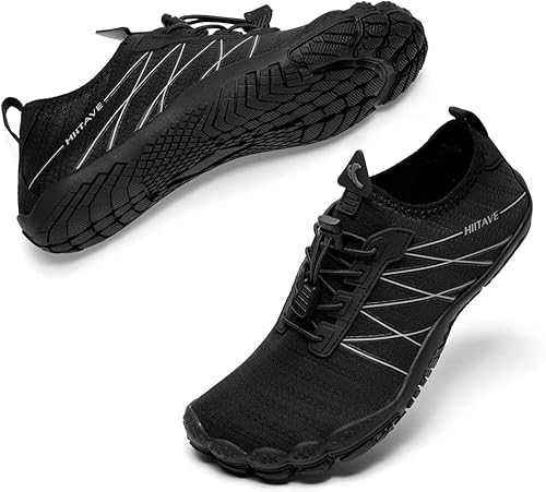 HIITAVE - Zapatos acuáticos y con sensación de pies descalzos para hombre, calcetines acuáticos de secado rápido para deportes al aire libre,